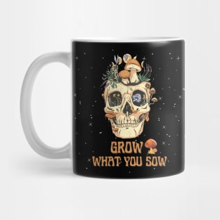 Grow What You Sow - Skull & Mushrooms Mug